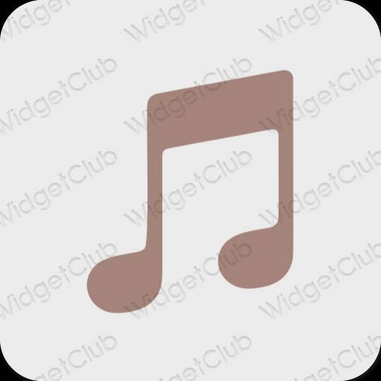 Esteettinen harmaa Apple Music sovelluskuvakkeet
