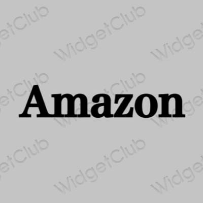 Esthétique grise Amazon icônes d'application