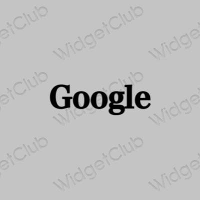 Estetinis pilka Google programėlių piktogramos