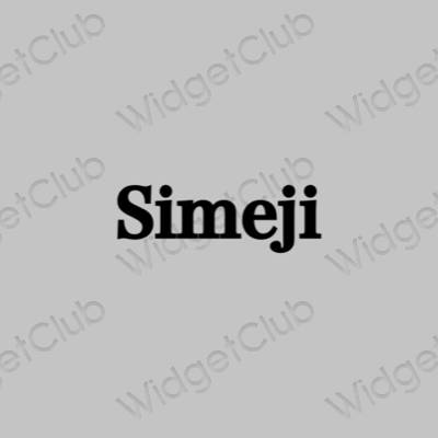 Æstetisk grå Simeji app ikoner
