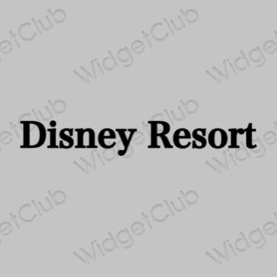 Estetic gri Disney pictogramele aplicației