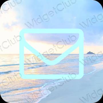 Aesthetic pastel blue Mail app icons