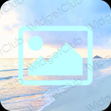 Estetyka pastelowy niebieski Photos ikony aplikacji
