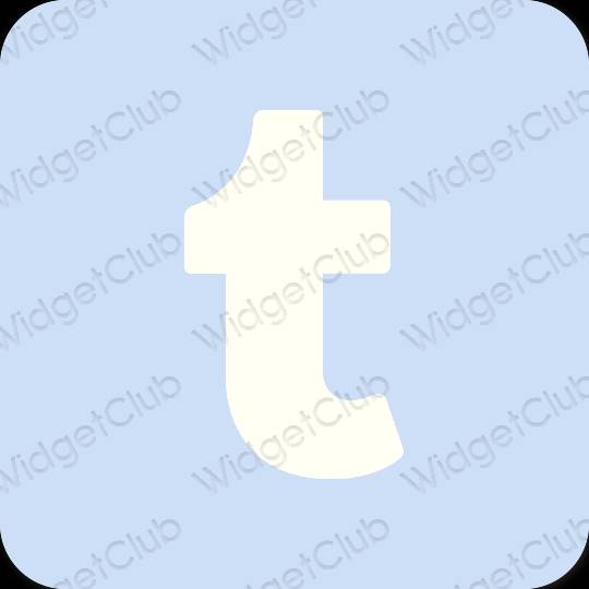 Estetyka pastelowy niebieski Tumblr ikony aplikacji