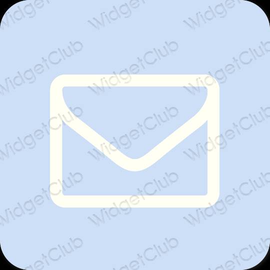 Estetico blu pastello Mail icone dell'app