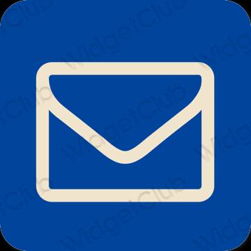 Estetisk blå Mail app ikoner