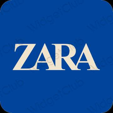 Aesthetic blue ZARA app icons