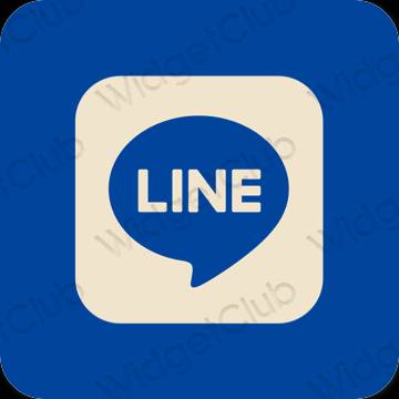 Estetski plava LINE ikone aplikacija