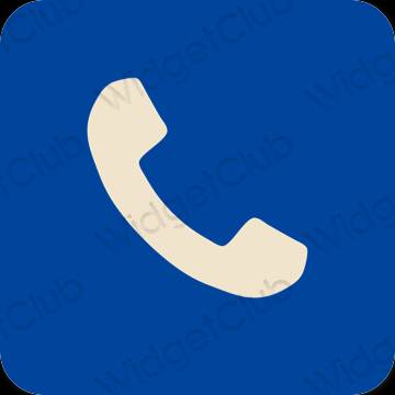 Estetik mavi Phone uygulama simgeleri