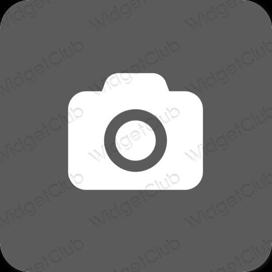 Æstetisk grå Camera app ikoner