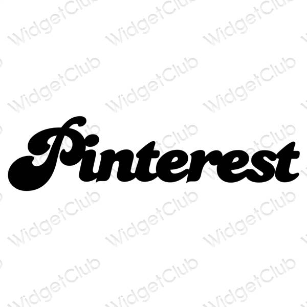 Pictograme pentru aplicații Pinterest estetice