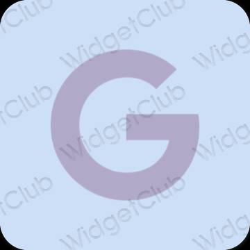 Esteettinen pastellinsininen Google sovelluskuvakkeet