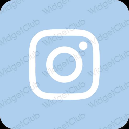 審美的 淡藍色 Instagram 應用程序圖標