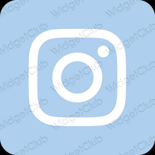 Thẩm mỹ màu xanh pastel Instagram biểu tượng ứng dụng