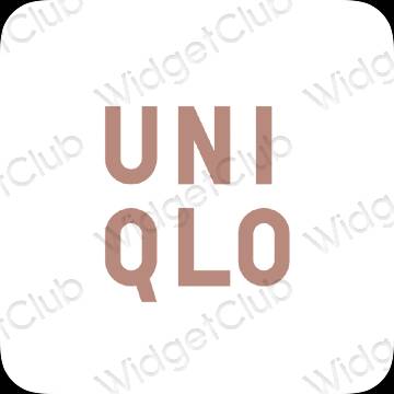 ესთეტიკური UNIQLO აპლიკაციის ხატები
