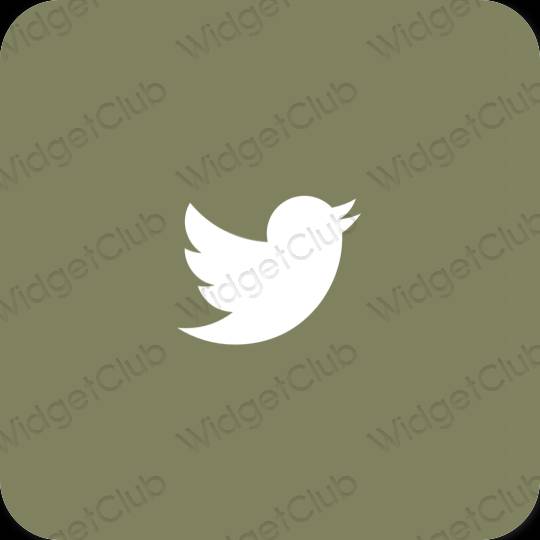 Esthetische Twitter app-pictogrammen