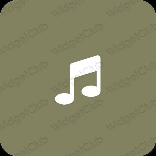 Esthetische amazon music app-pictogrammen