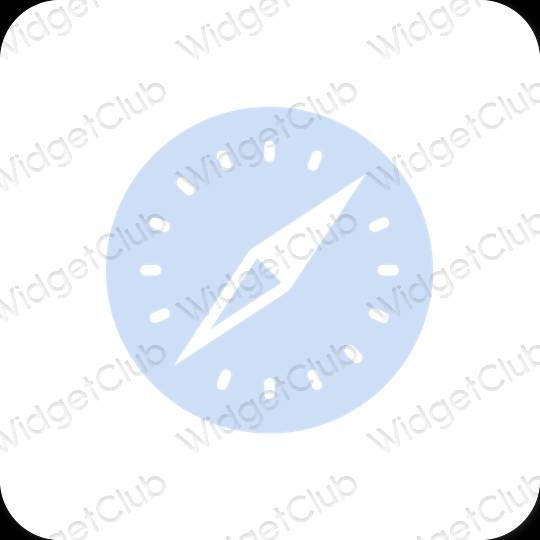 Estetický nachový Safari ikony aplikací