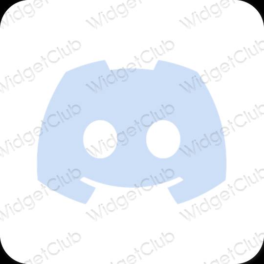 Estetsko pastelno modra discord ikone aplikacij