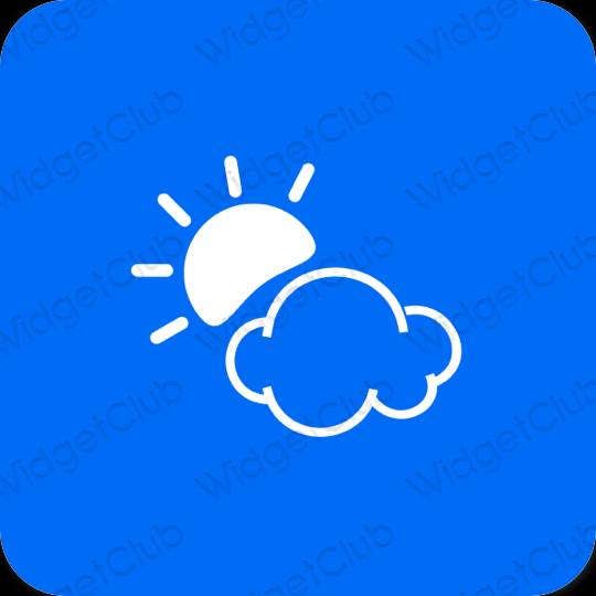 Estetis biru Weather ikon aplikasi