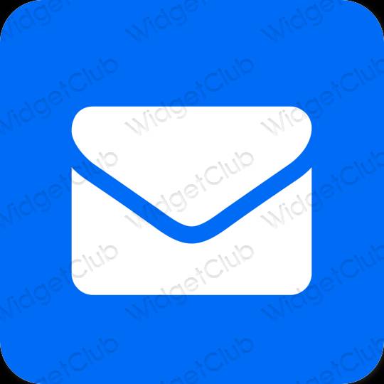 эстетический синий Mail значки приложений
