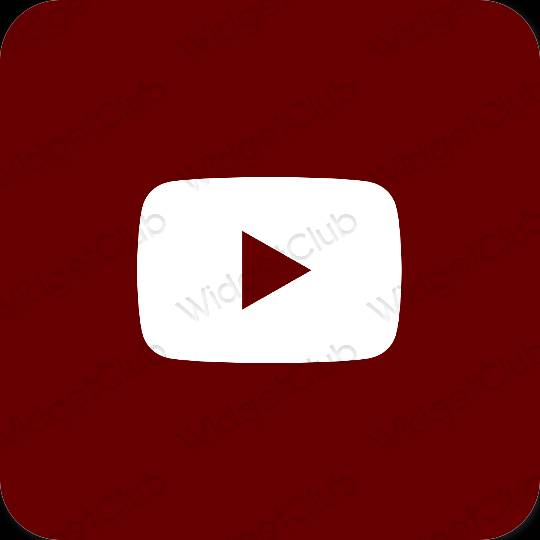 Esthétique brun Youtube icônes d'application