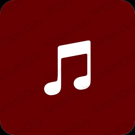 Estetinis rudas Apple Music programėlių piktogramos
