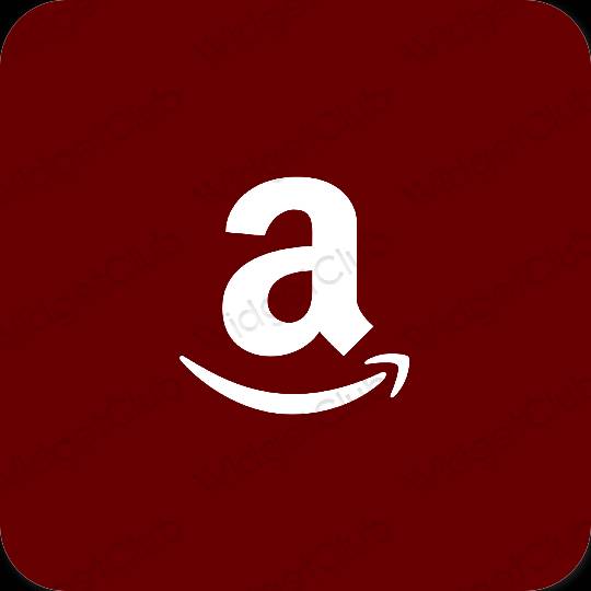 زیبایی شناسی رنگ قهوه ای Amazon آیکون های برنامه