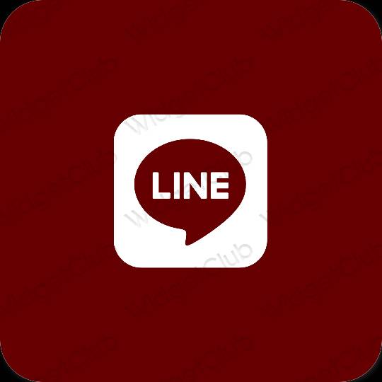 Estético Castanho LINE ícones de aplicativos