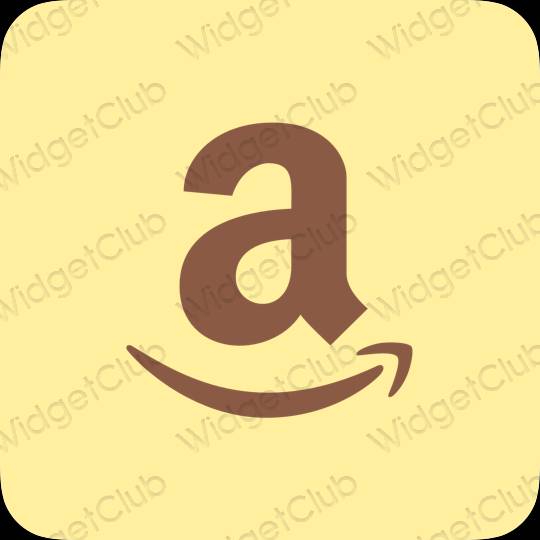 Ესთეტიური ყვითელი Amazon აპლიკაციის ხატები