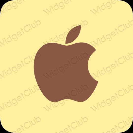 Aesthetic orange Apple Store app icons