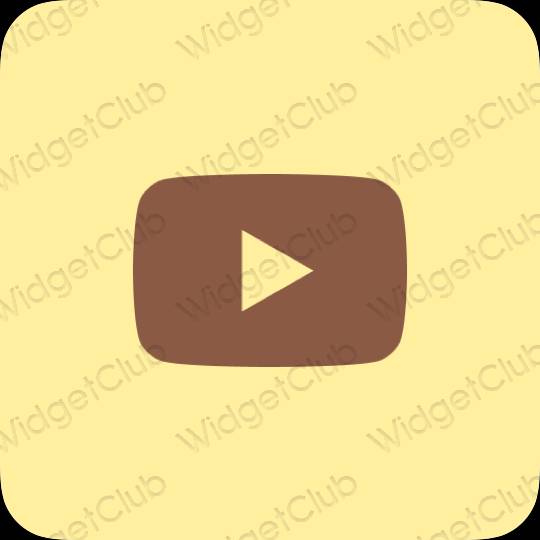 Aesthetic orange Youtube app icons