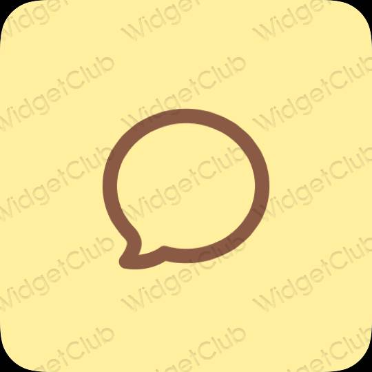 Aesthetic orange Messages app icons