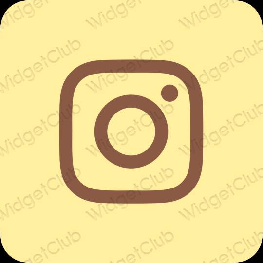 Aesthetic orange Instagram app icons