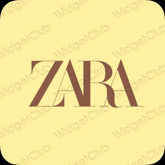 Aesthetic orange ZARA app icons