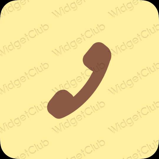 Aesthetic orange Phone app icons