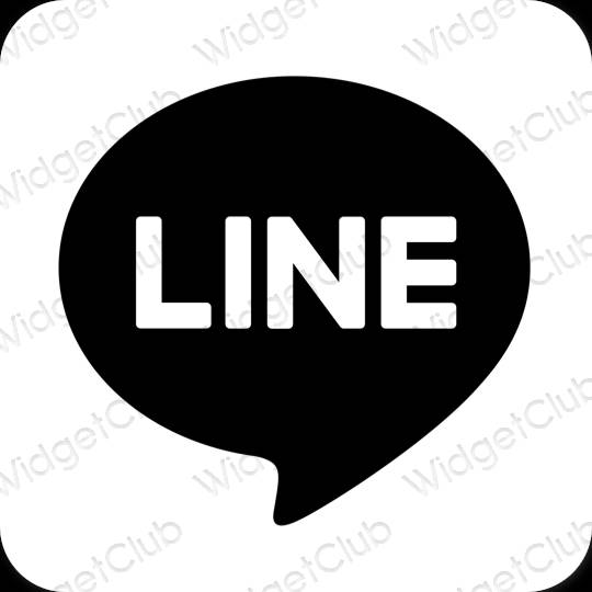 Icônes d'application LINE esthétiques