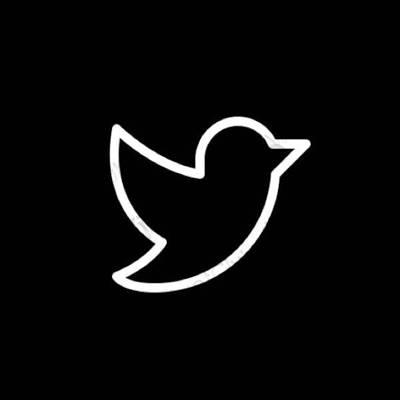 эстетический черный Twitter значки приложений