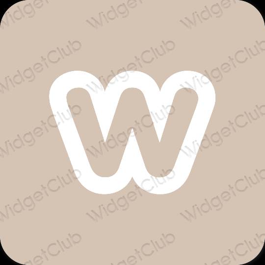 Estetik kuning air Weebly ikon aplikasi