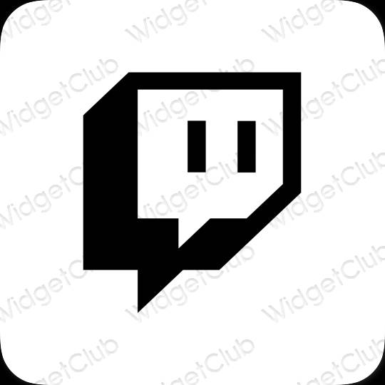 Estética Twitch ícones de aplicativos