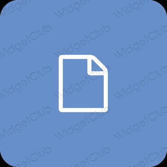 Estetyka fioletowy Notes ikony aplikacji