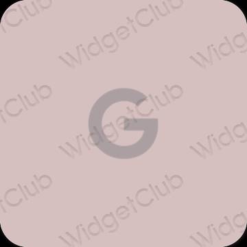 Estetik merah jambu Google ikon aplikasi