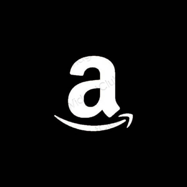Ესთეტიური შავი Amazon აპლიკაციის ხატები