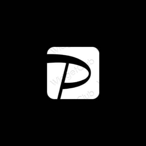 Aesthetic black PayPay app icons