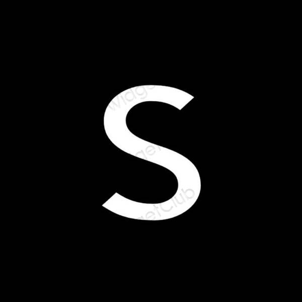Aesthetic black SHEIN app icons