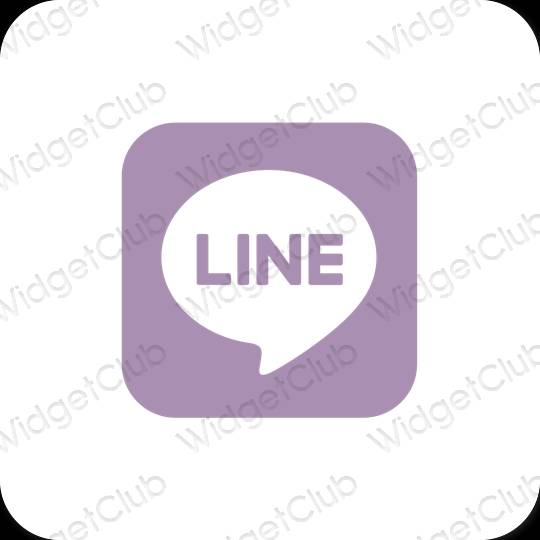 Icônes d'application LINE esthétiques