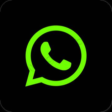 Stijlvol zwart WhatsApp app-pictogrammen