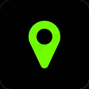 אייקוני אפליקציה Map אסתטיים