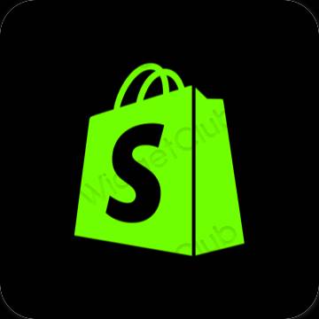 Estético negro Shopify iconos de aplicaciones