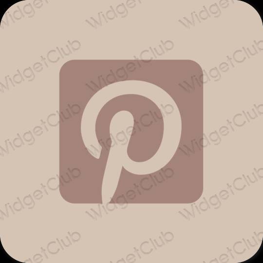 Estetický béžový Pinterest ikony aplikací